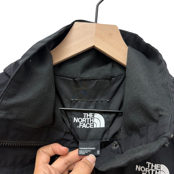 The‎ North Face Women Black Hooded Rain Jacket Water Repellent Size XS - Picture 3 of 9